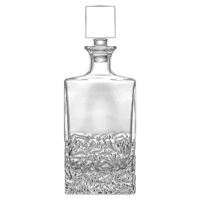 Decanter de Cristal para Whisky com Tampa de Vidro
