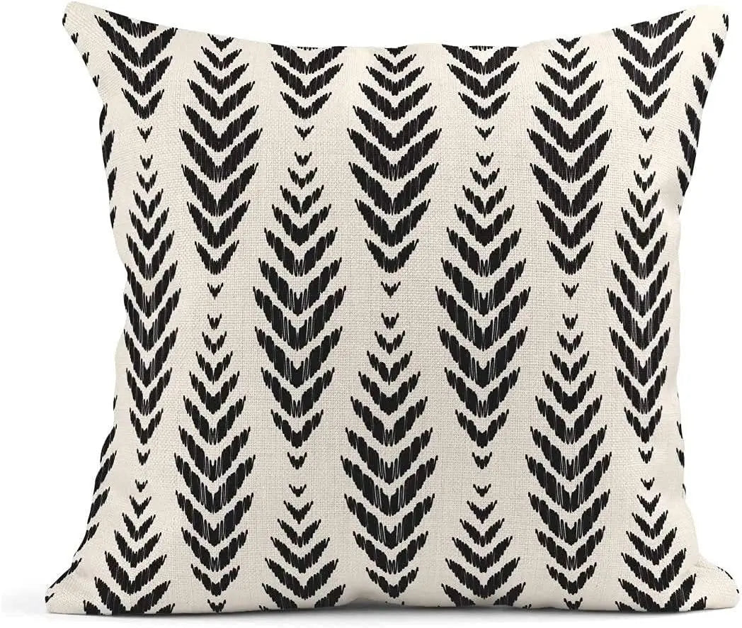 Capa de Almofada Boho Estampada em Linho e Algodão