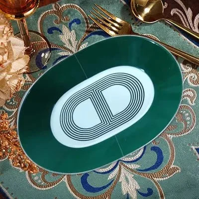 Petisqueira de Cerâmica Oval, Estilo Europeu