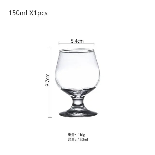 Copo de Cristal para Brandy e Vinho Perna Curta