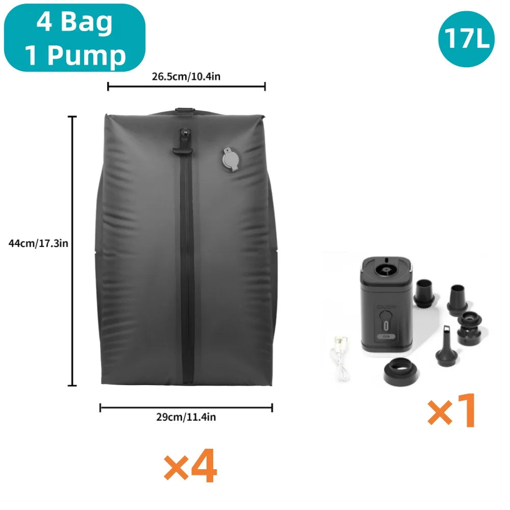 Kit Sacos a Vácuo para Organização de Viagem e Armário
