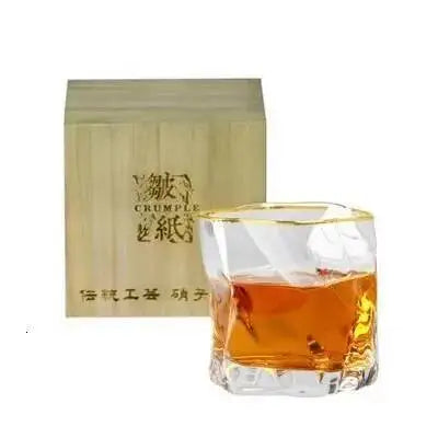 Copo de Uísque Cristal Japonês Estilo Edo Facetado