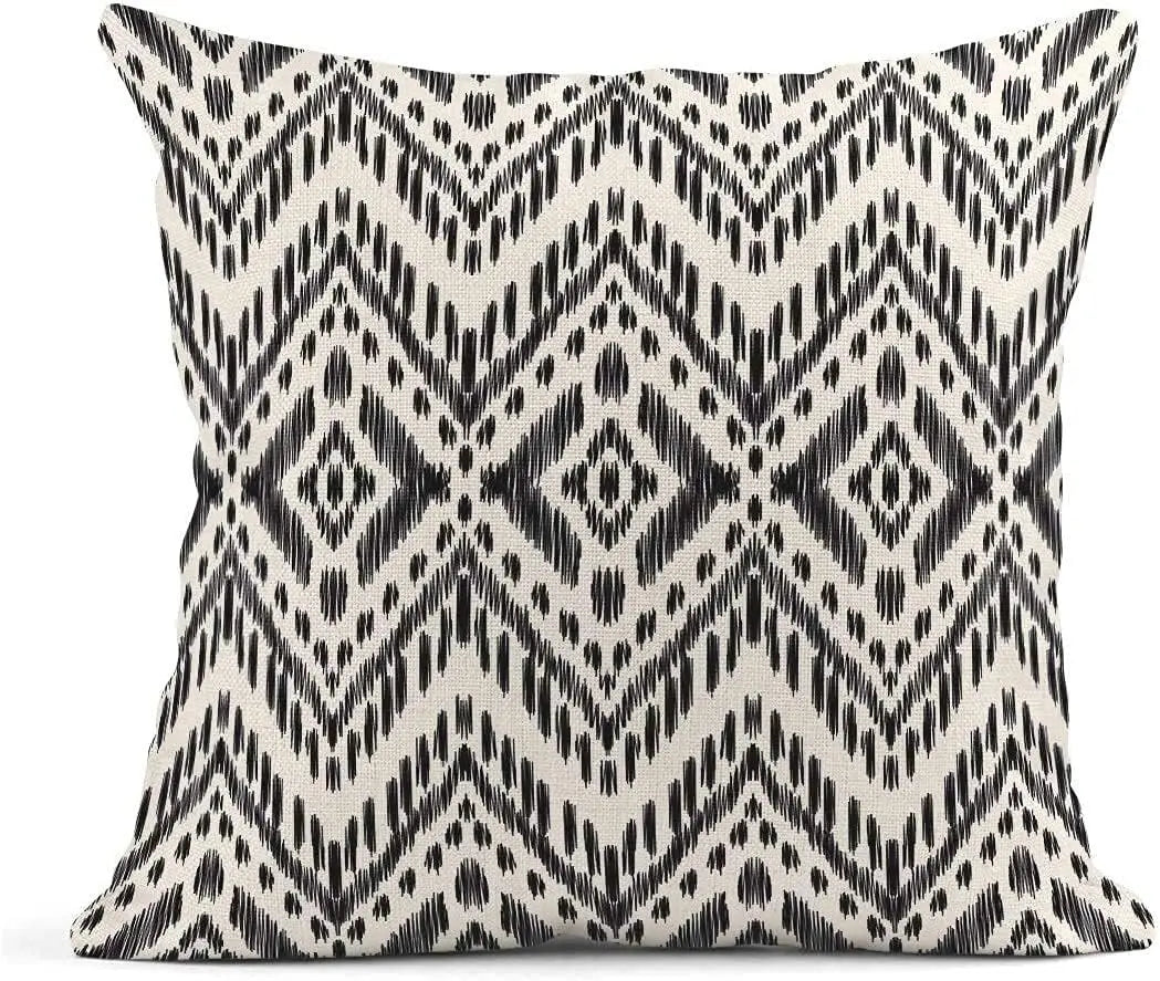 Capa de Almofada Boho Estampada em Linho e Algodão
