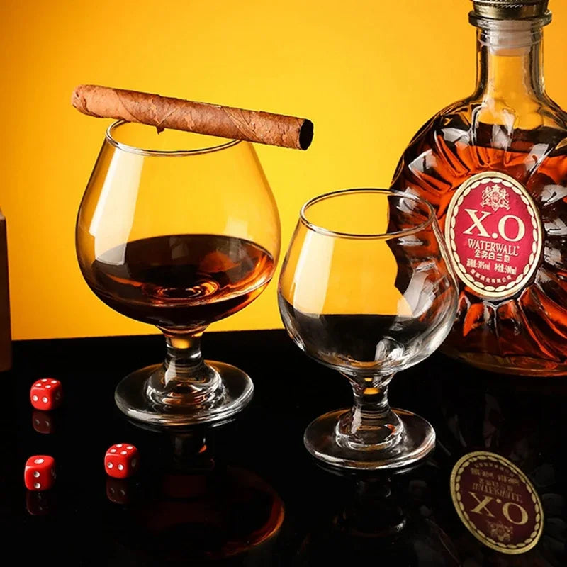 Copo de Cristal para Brandy e Vinho Perna Curta