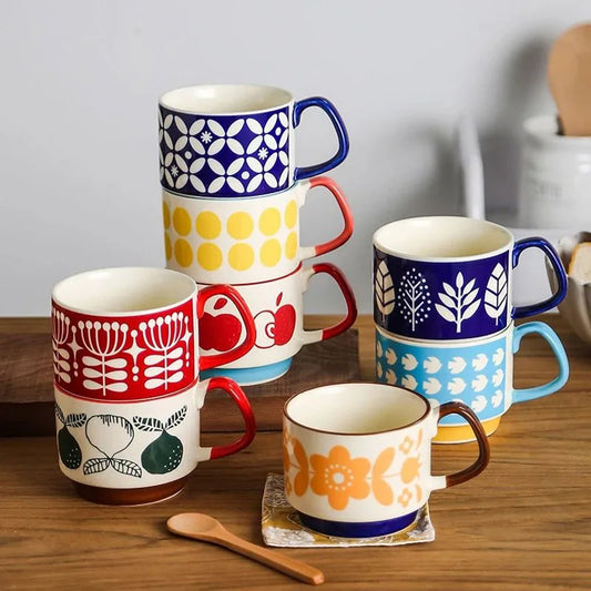 Conjunto Canecas Florais Japonesas