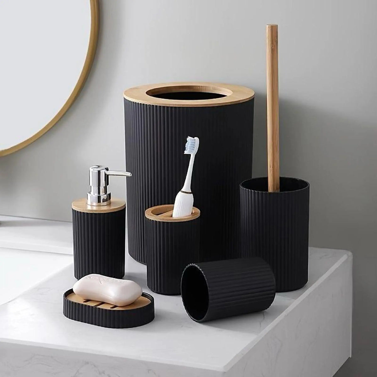 Kit de Acessórios para Banheiro Moderno, 4 ou 6 Peças