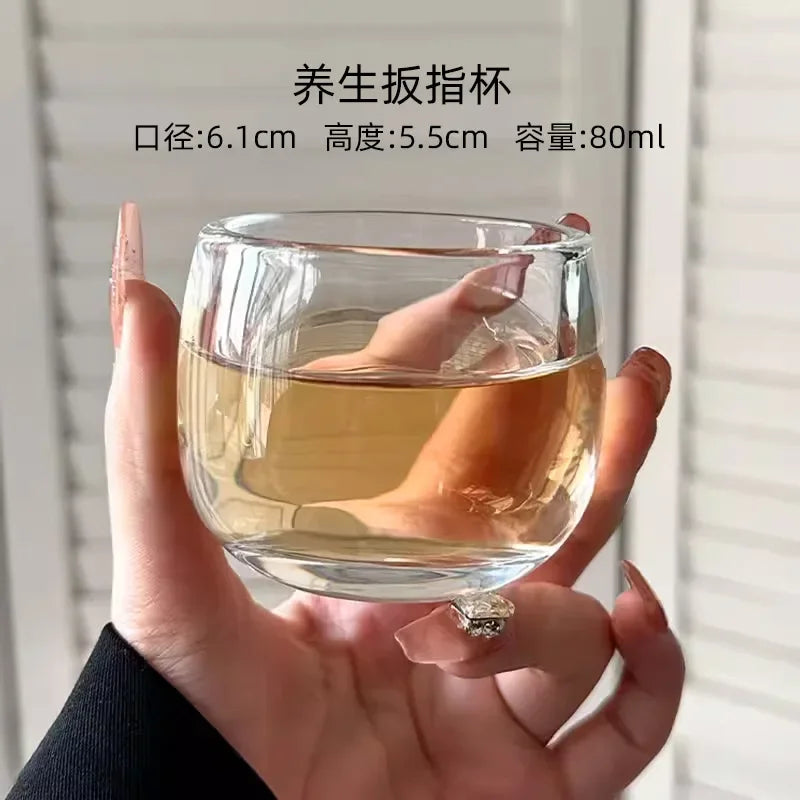Copo de Cristal Espessado para Chá, 100ml