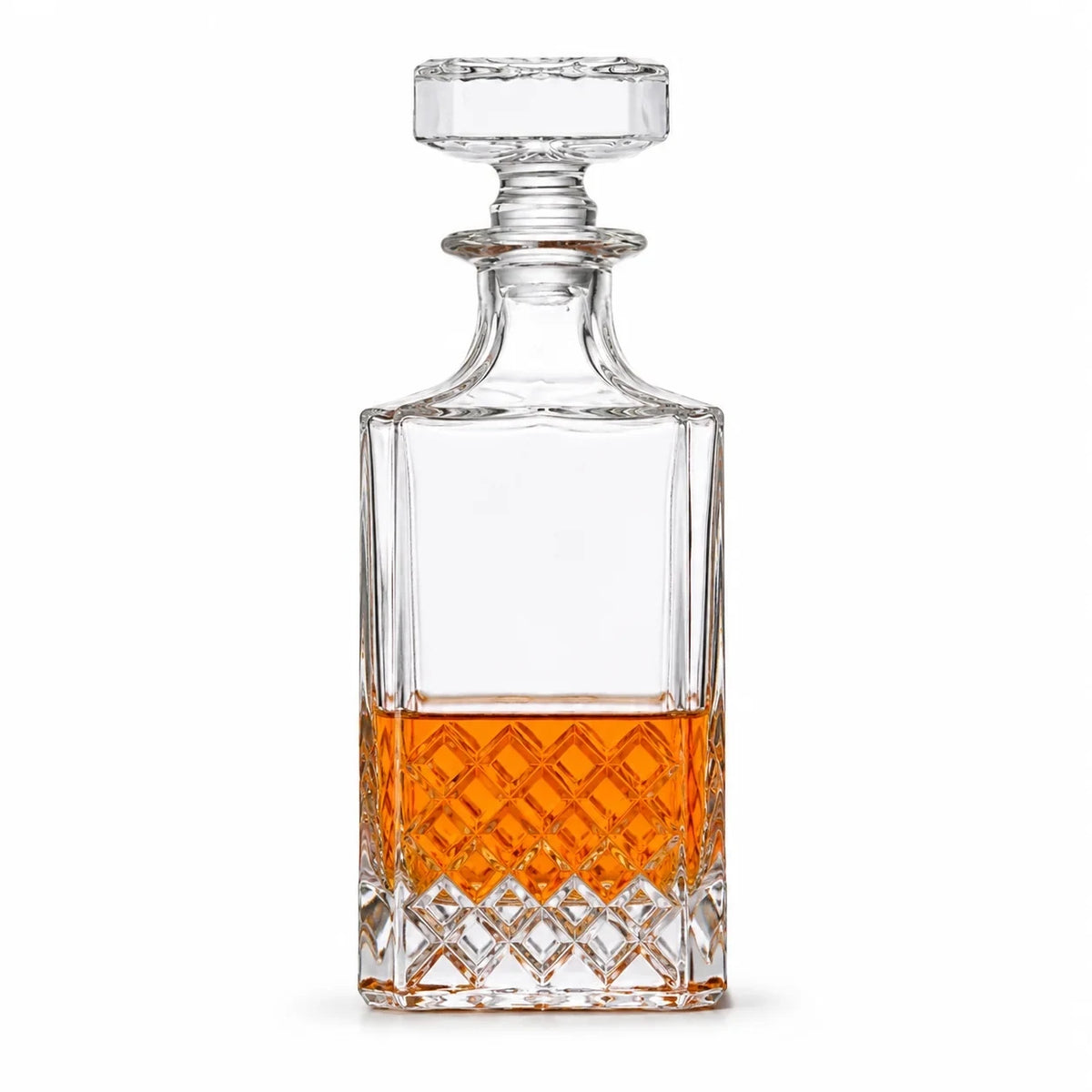 Decanter de Cristal para Whisky com Tampa de Vidro