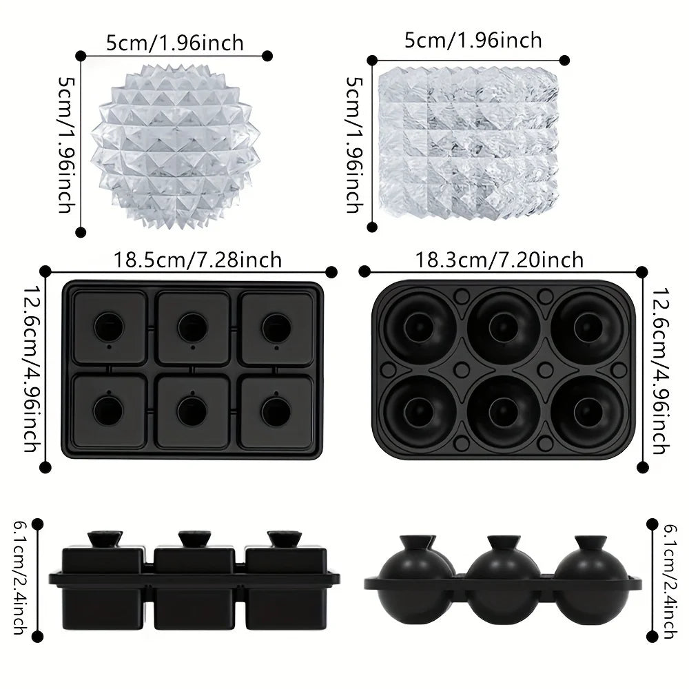 Forma de Silicone para Gelo com Funil, Antivazamento