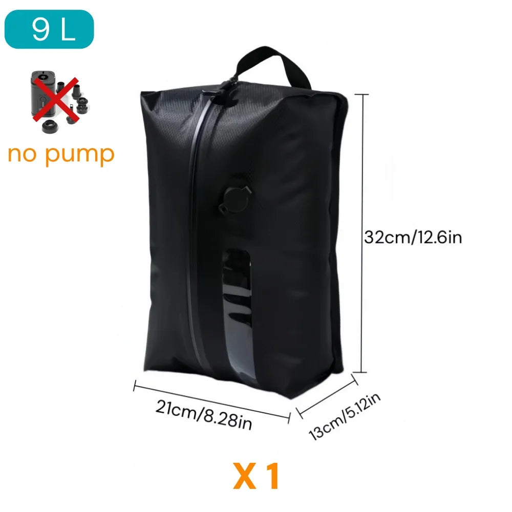 Kit Sacos a Vácuo para Organização de Viagem e Armário