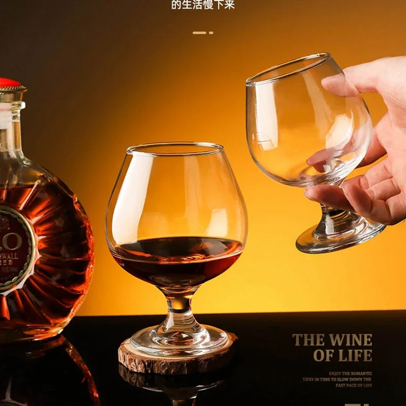 Copo de Cristal para Brandy e Vinho Perna Curta