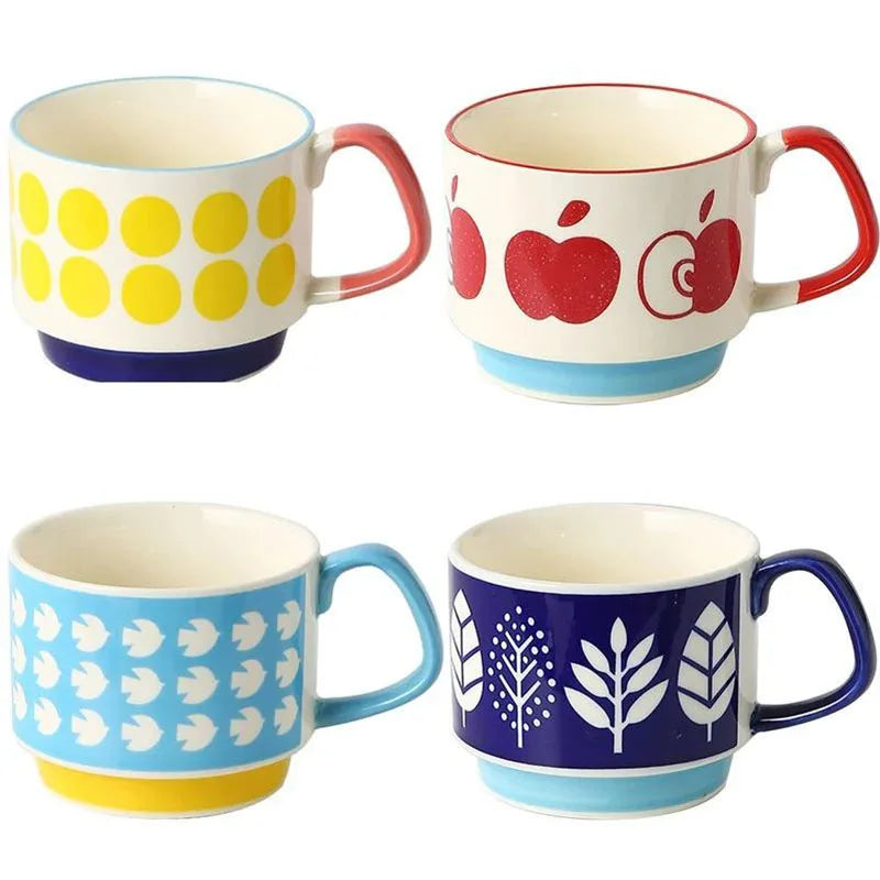 Conjunto Canecas Florais Japonesas