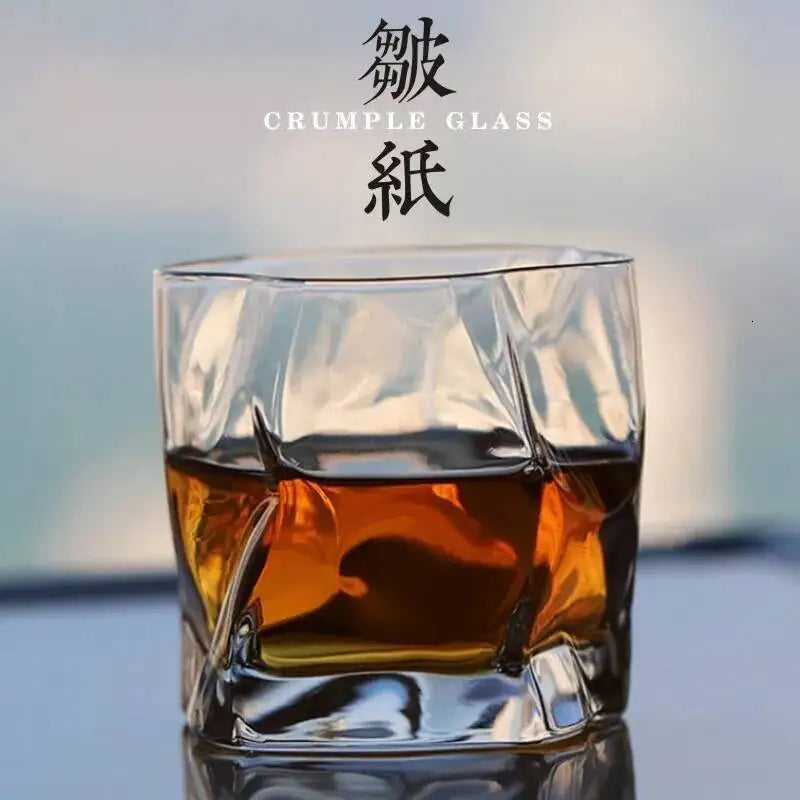 Copo de Uísque Cristal Japonês Estilo Edo Facetado