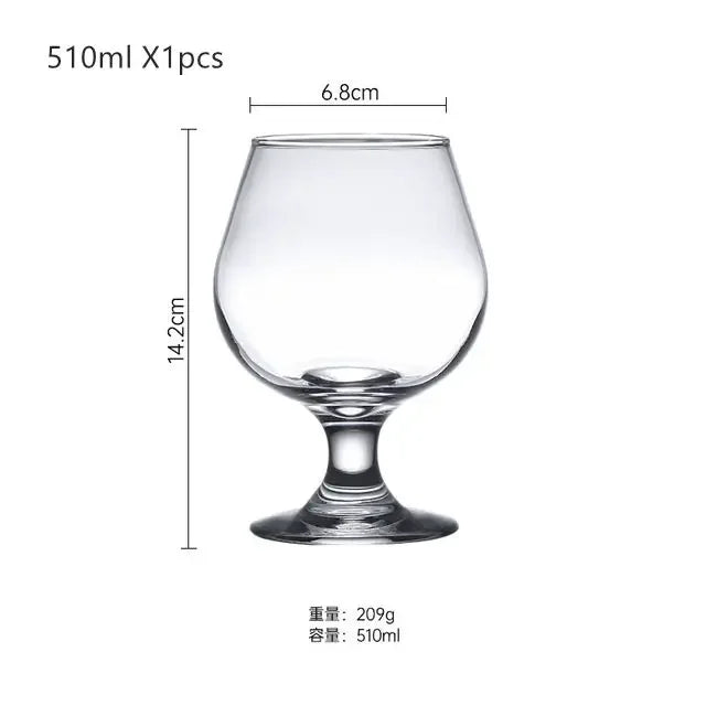 Copo de Cristal para Brandy e Vinho Perna Curta