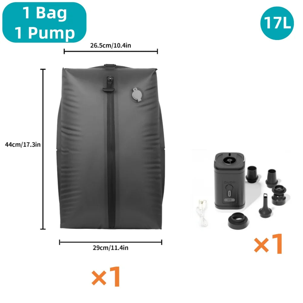 Kit Sacos a Vácuo para Organização de Viagem e Armário