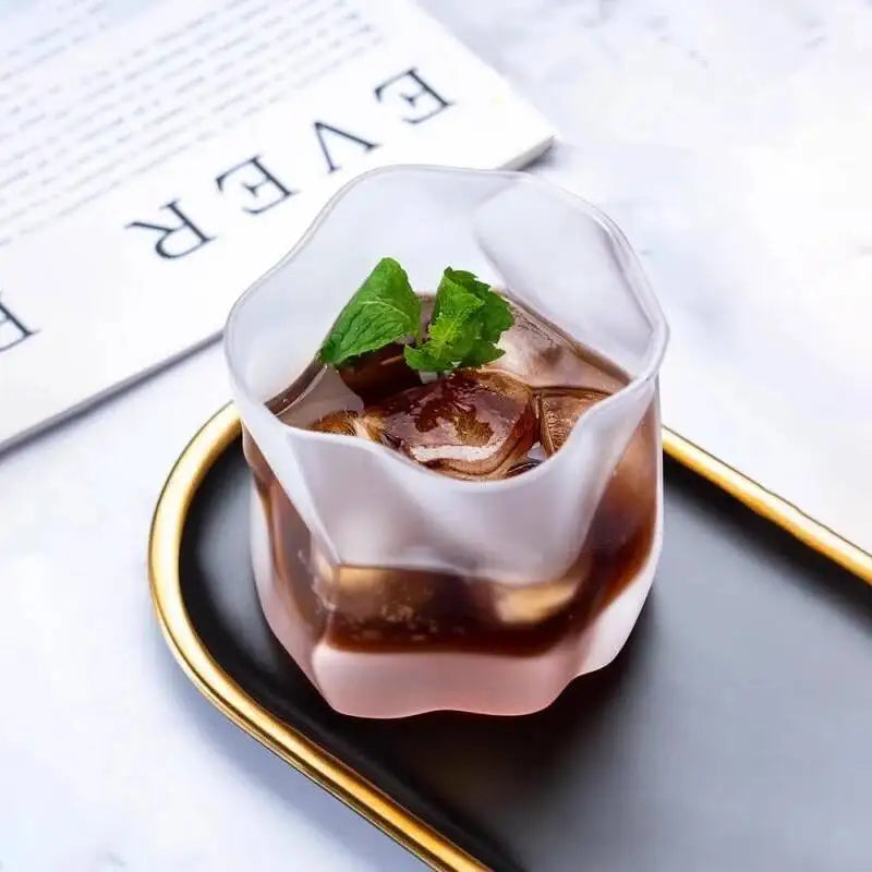 Copo de Uísque Cristal Japonês Estilo Edo Facetado