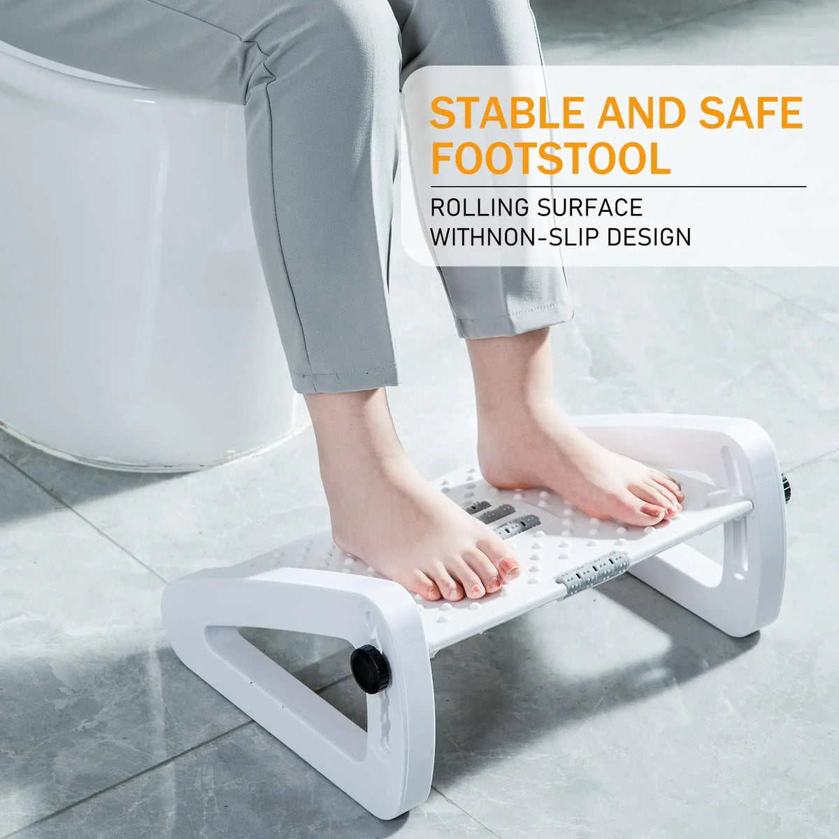 Apoio de Pés Ergonômico Ajustável para Escritório