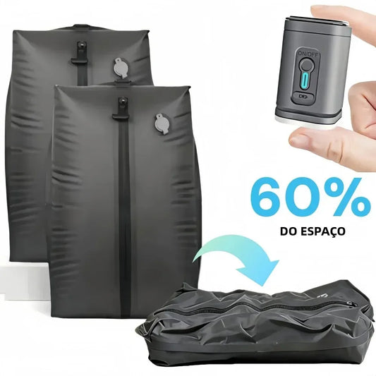Kit Sacos a Vácuo para Organização de Viagem e Armário