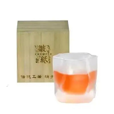 Copo de Uísque Cristal Japonês Estilo Edo Facetado