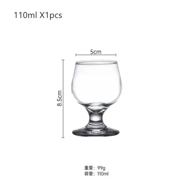 Copo de Cristal para Brandy e Vinho Perna Curta