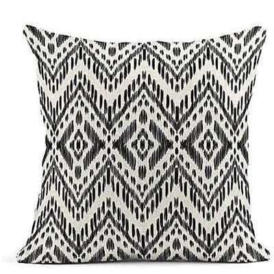 Capa de Almofada Boho Estampada em Linho e Algodão