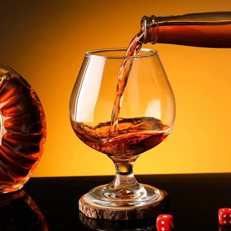 Copo de Cristal para Brandy e Vinho Perna Curta