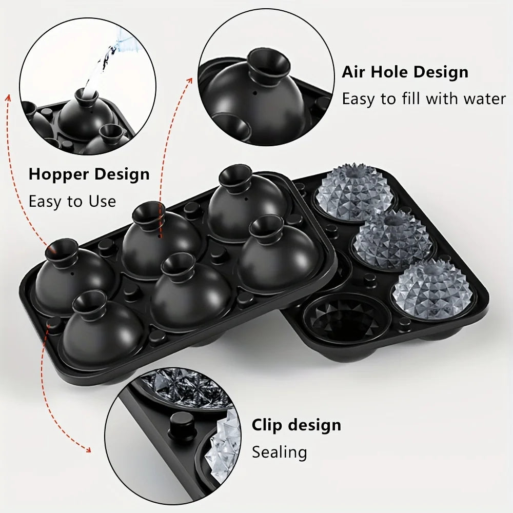 Forma de Silicone para Gelo com Funil, Antivazamento