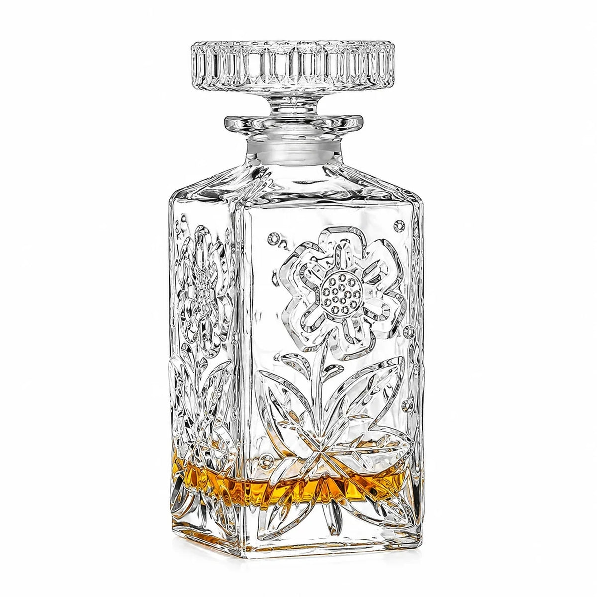 Decanter de Cristal para Whisky com Tampa de Vidro