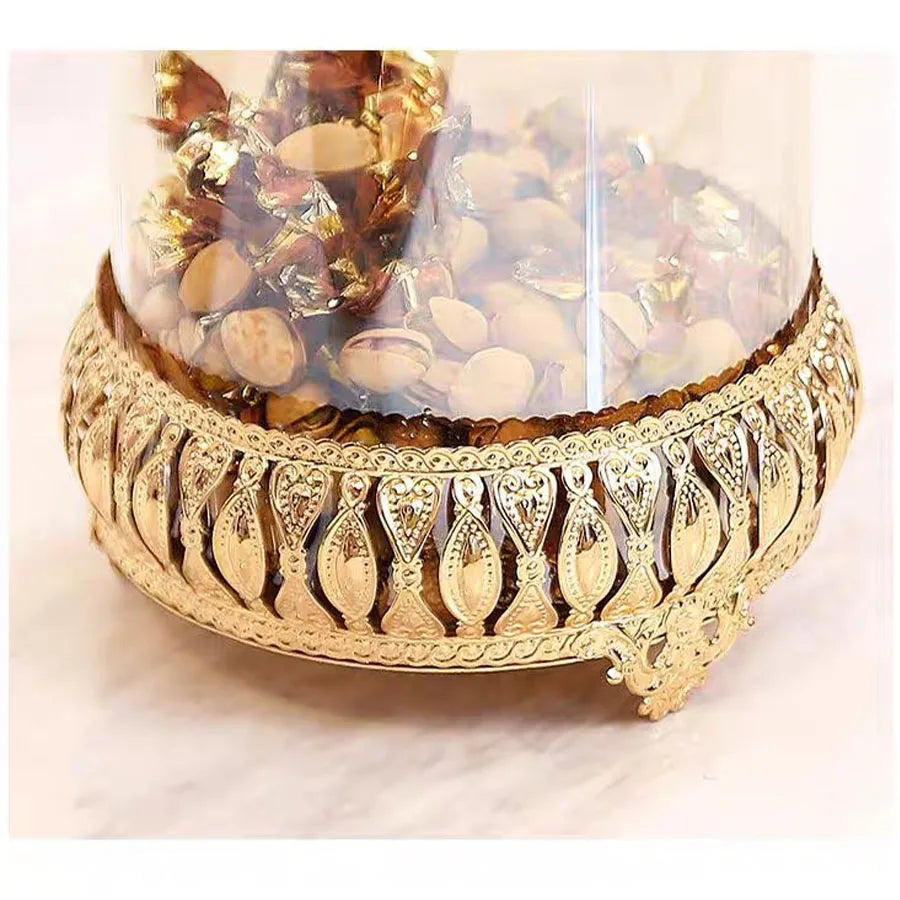 Pote de Vidro Decorativo para Doces, Estilo Europeu